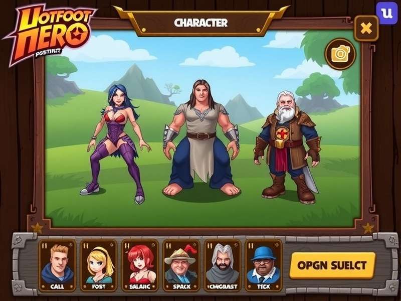 Hotfoot Hero character selection